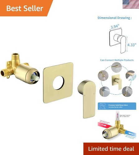 Brushed gold shower valve trim - gold,